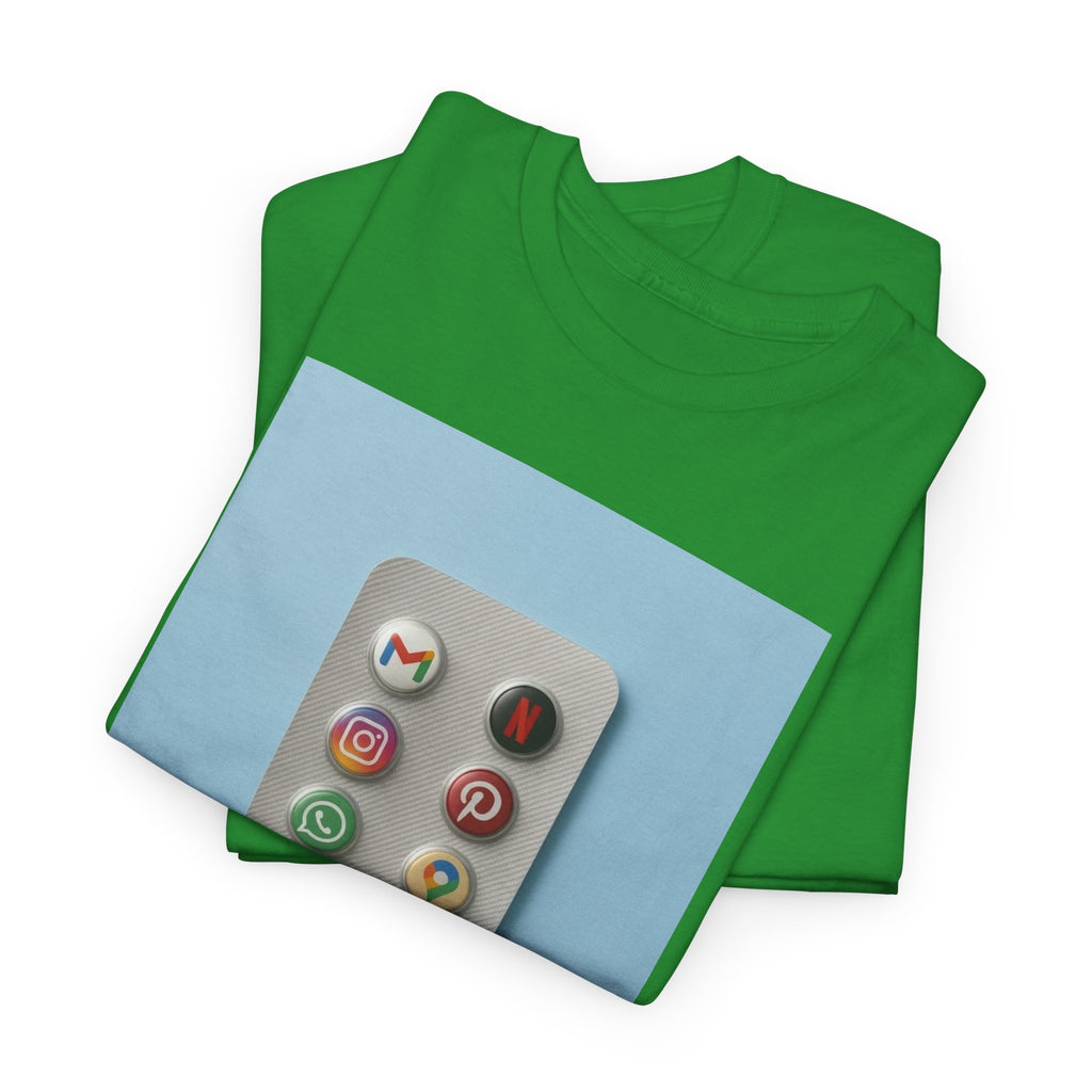 Social Media Pills T-Shirt – Funny Tech Satire Graphic Tee