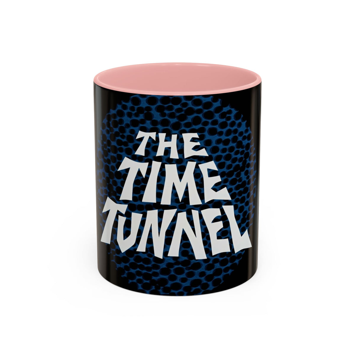 The Time Tunnel Mug in Pink – retro sci-fi time tunnel spiral mug