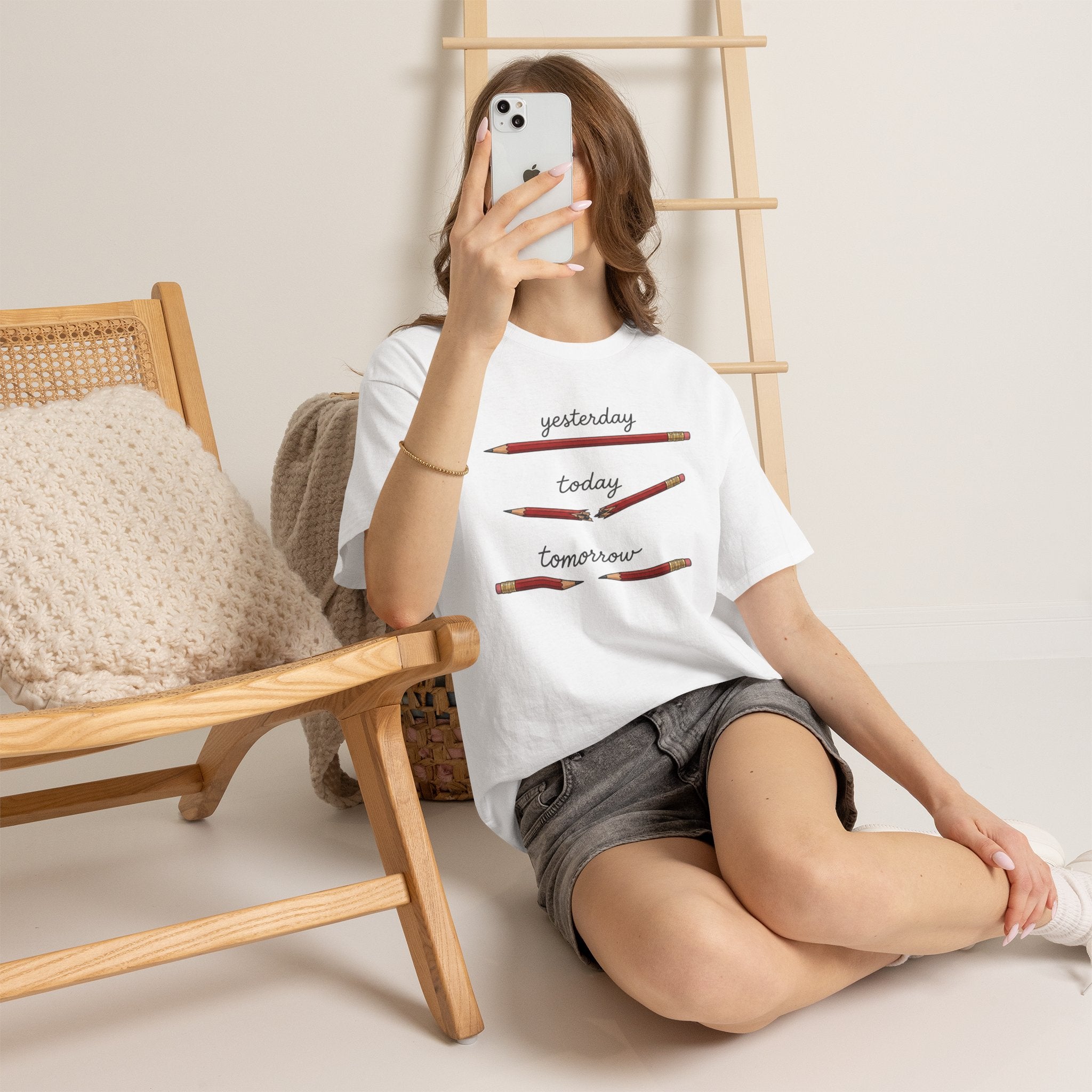 "yesterday, today, tomorrow" — Tshirt