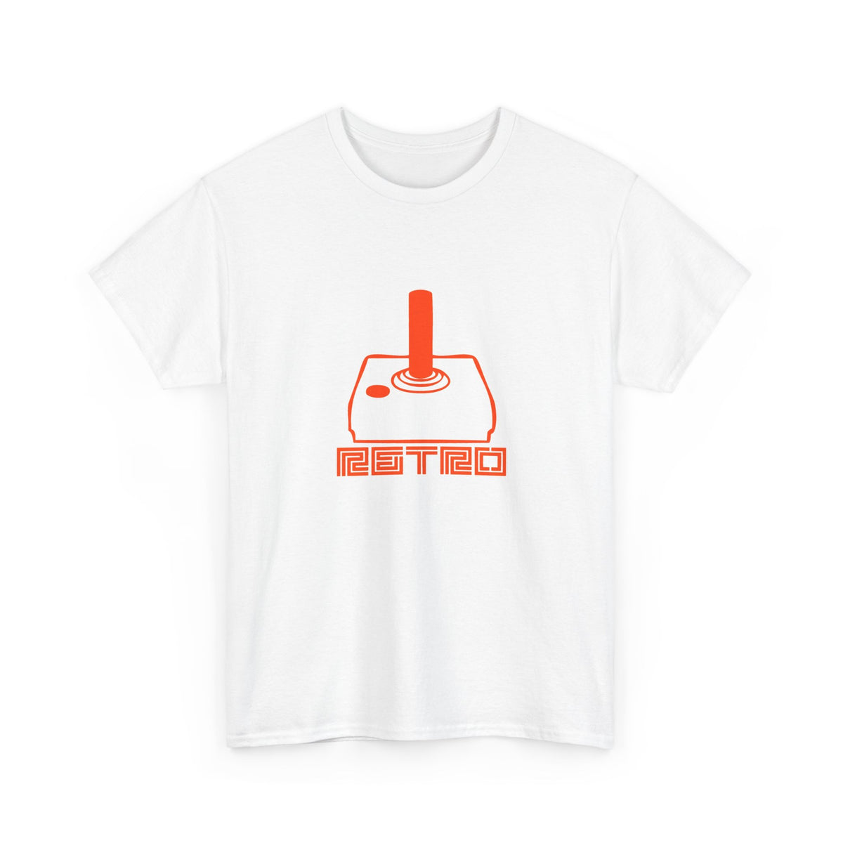 Retro Arcade Joystick T-Shirt in White – nostalgic gaming graphic tee