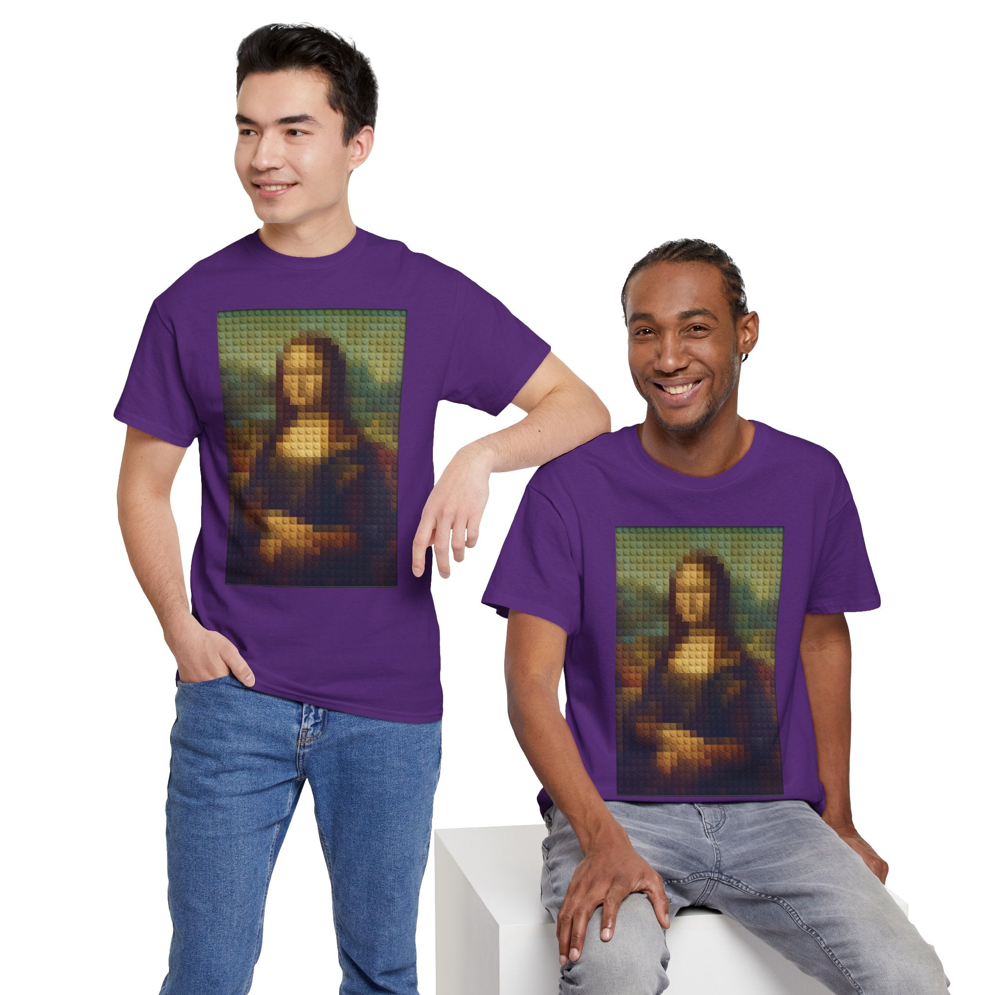 Pixelated Mona Lisa - T‑Shirt