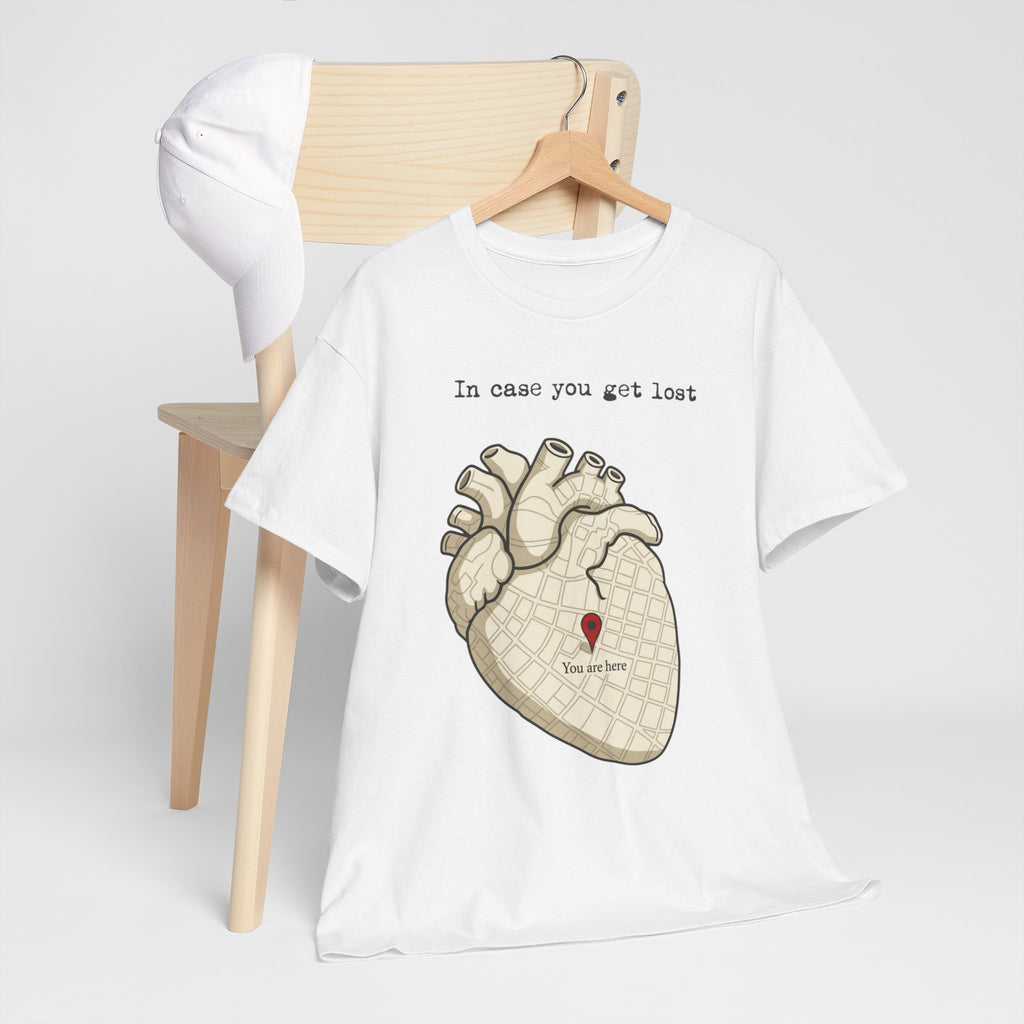 “In case you get lost” Heart Map — T-Shirt