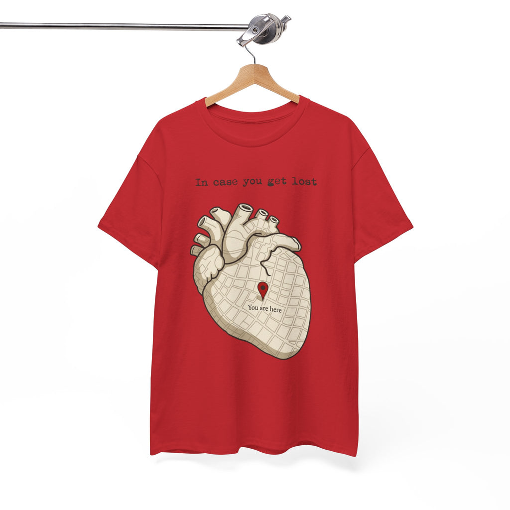 “In case you get lost” Heart Map — T-Shirt