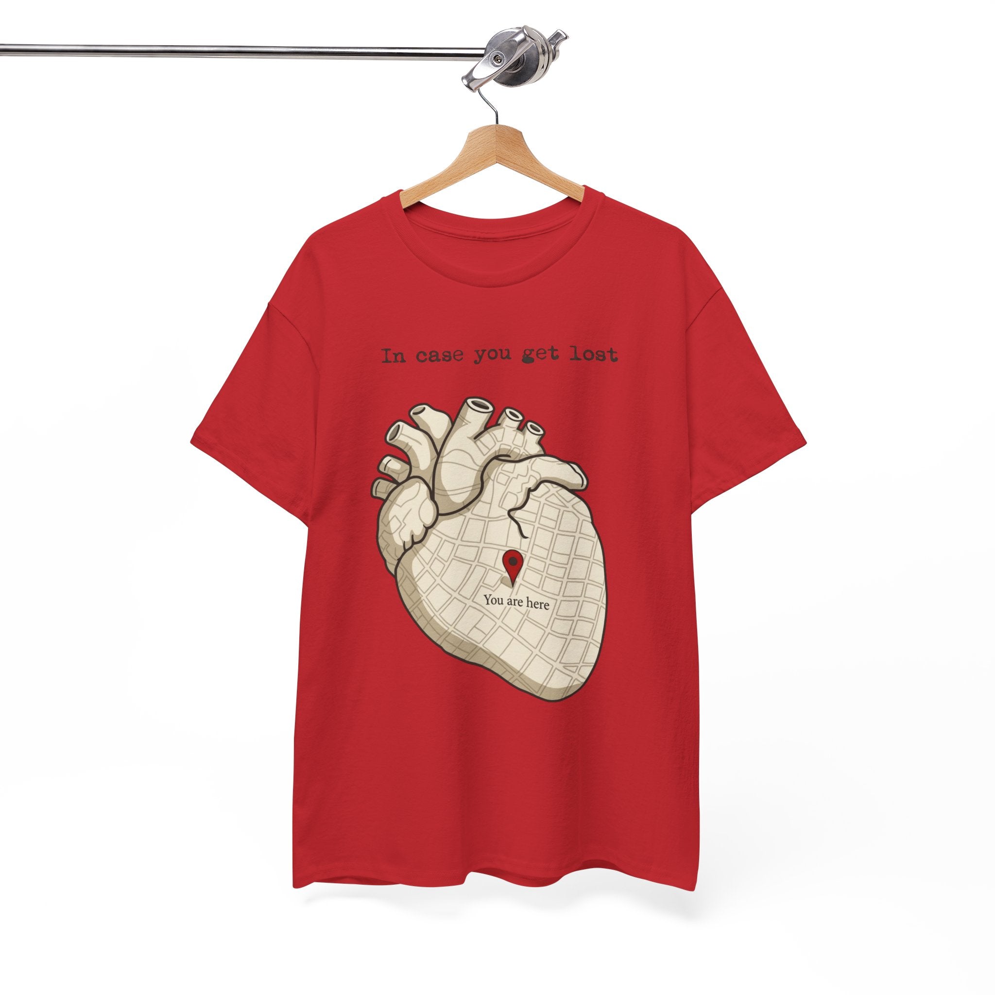“In case you get lost” Heart Map — T-Shirt