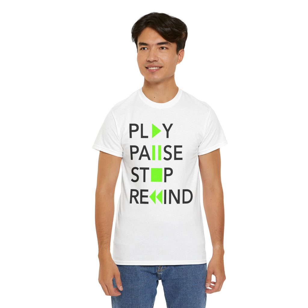 Play Pause Stop Rewind — T-Shirt