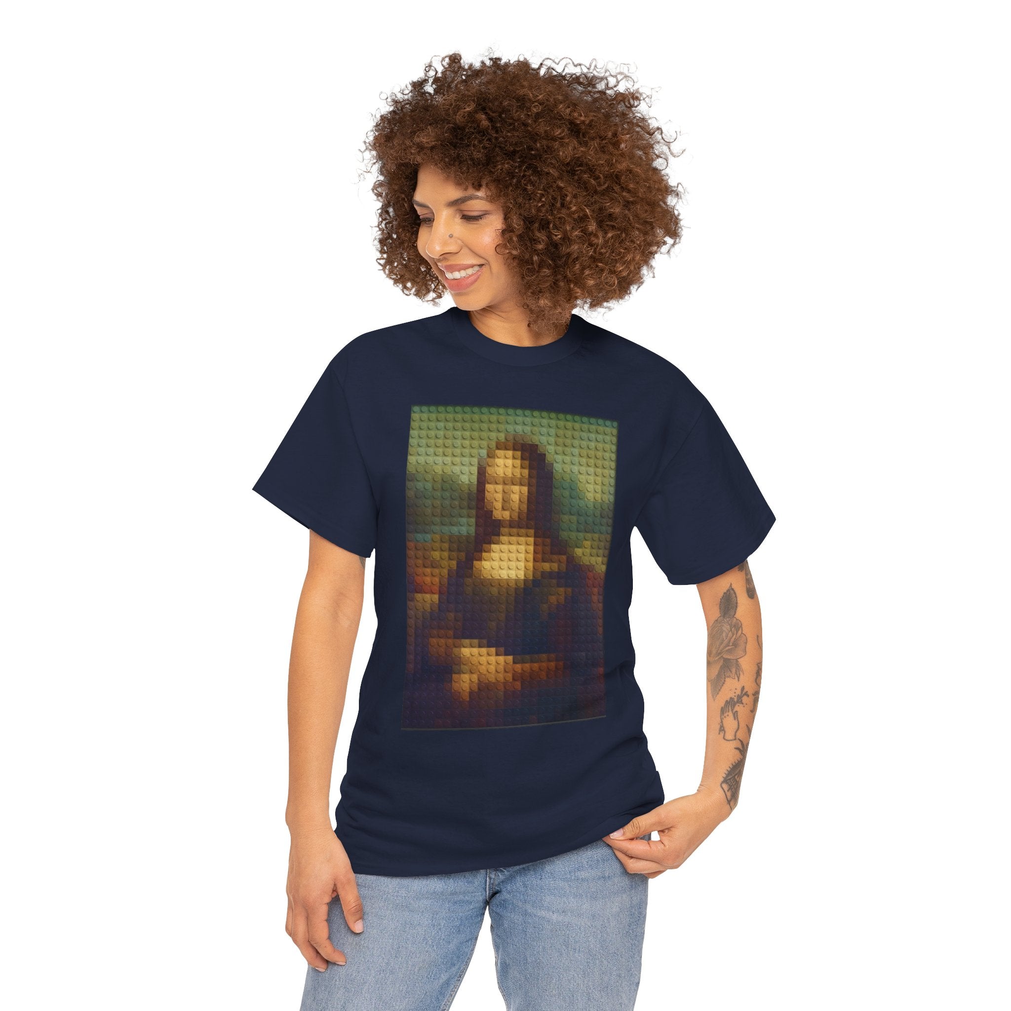 Pixelated Mona Lisa - T‑Shirt