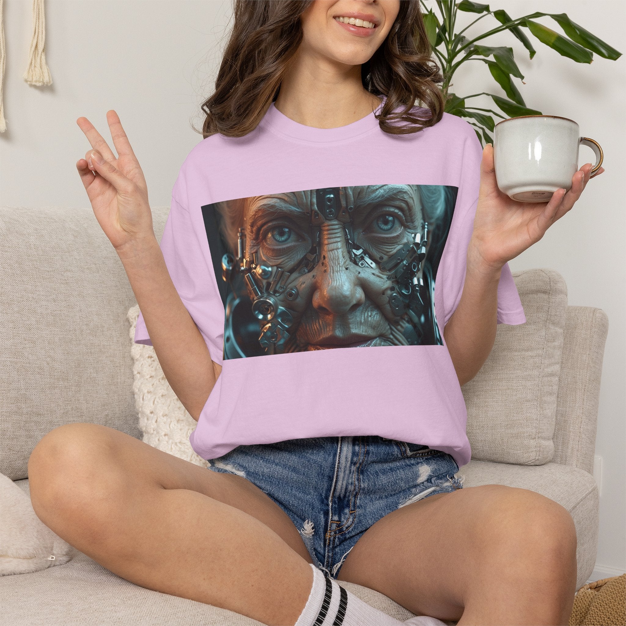 Cybernetic Old Face —T‑Shirt