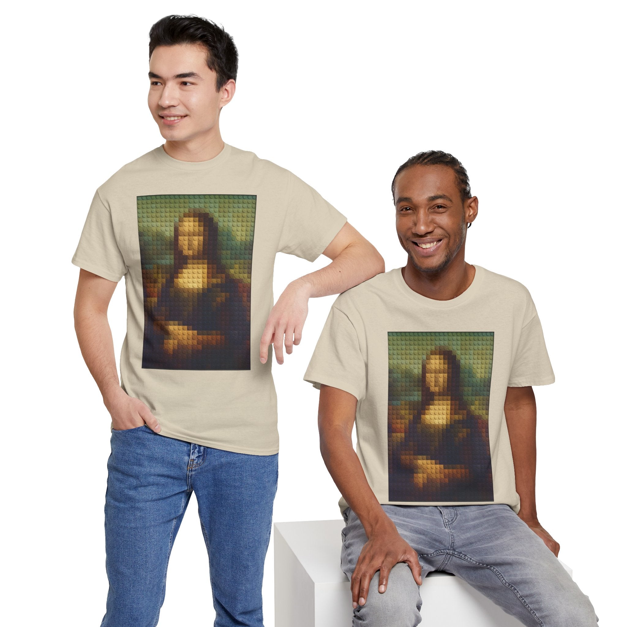 Pixelated Mona Lisa - T‑Shirt