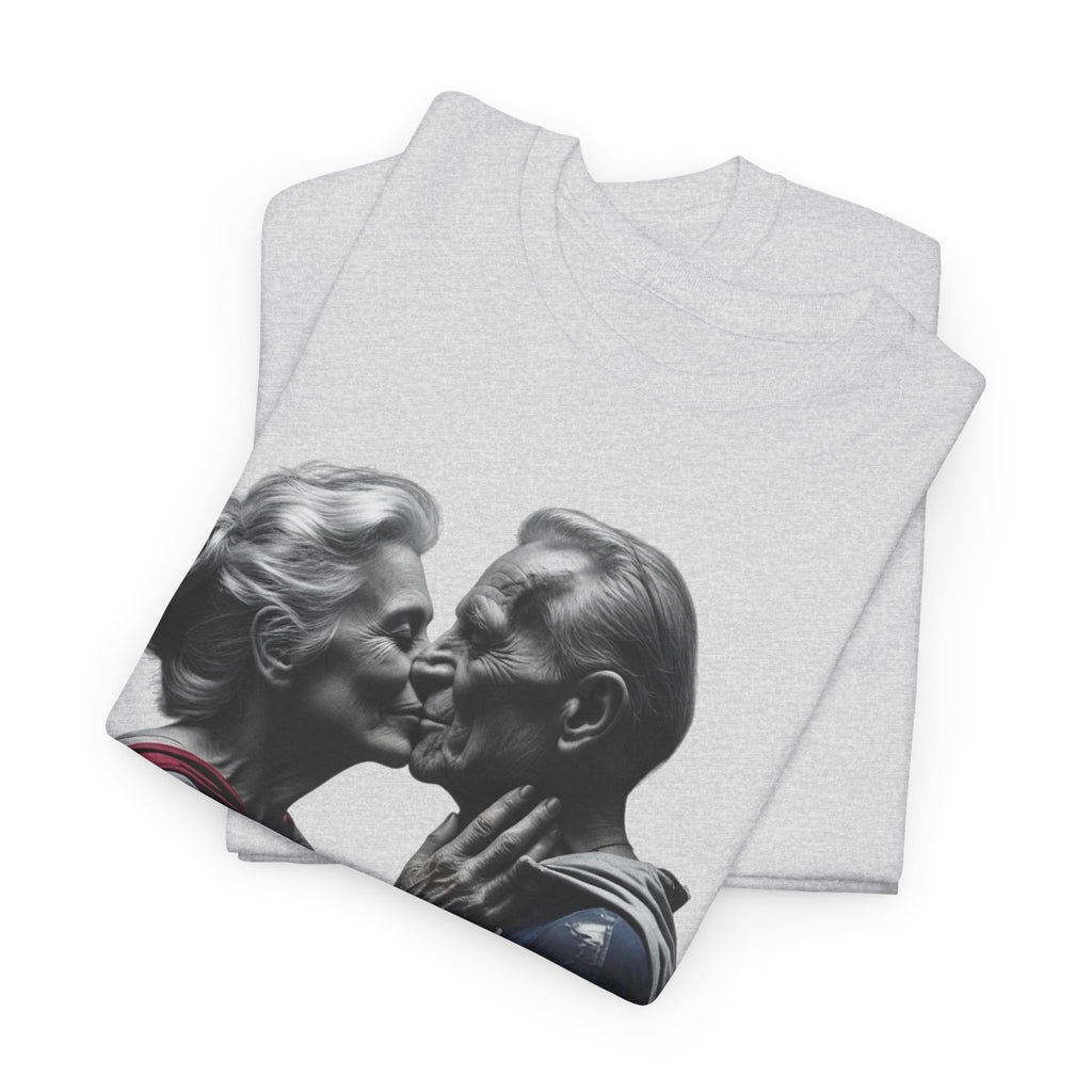 Kissing Old Superheroes — T‑Shirt