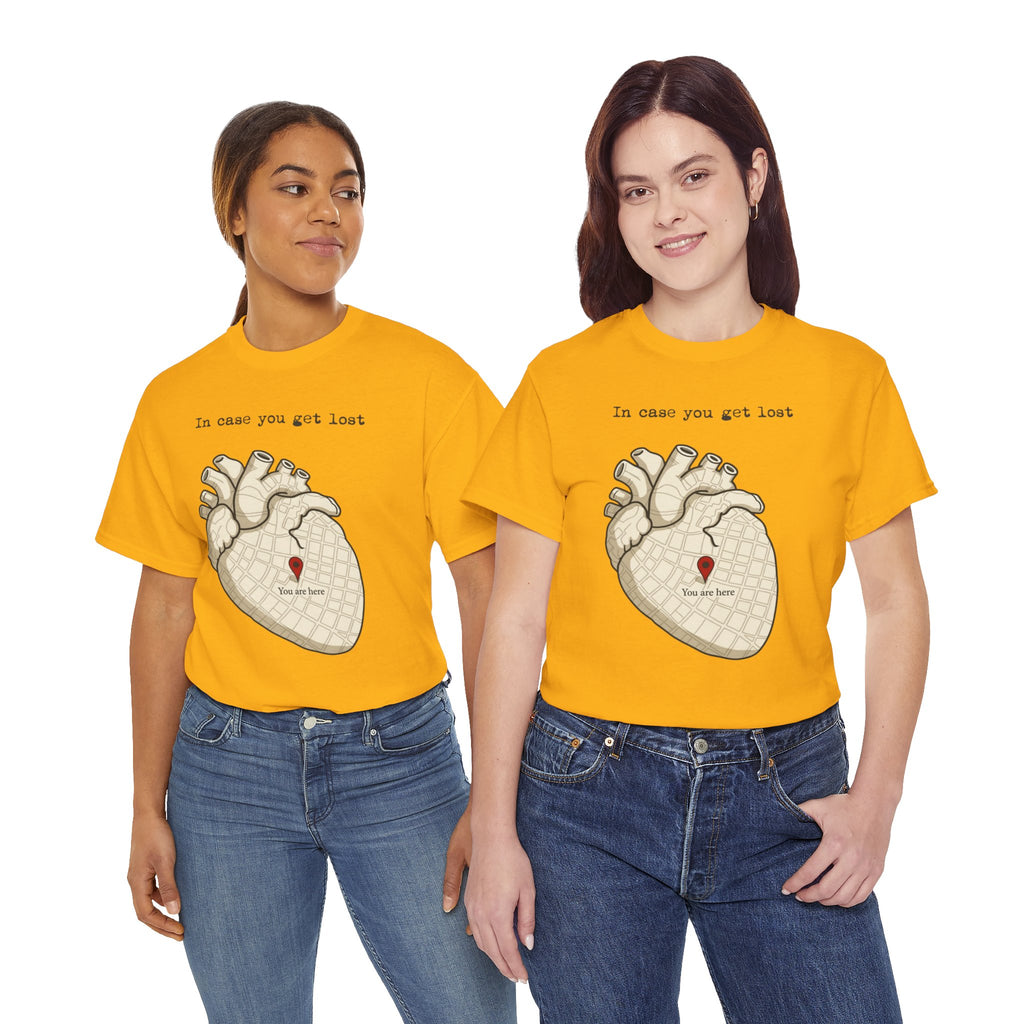 “In case you get lost” Heart Map — T-Shirt