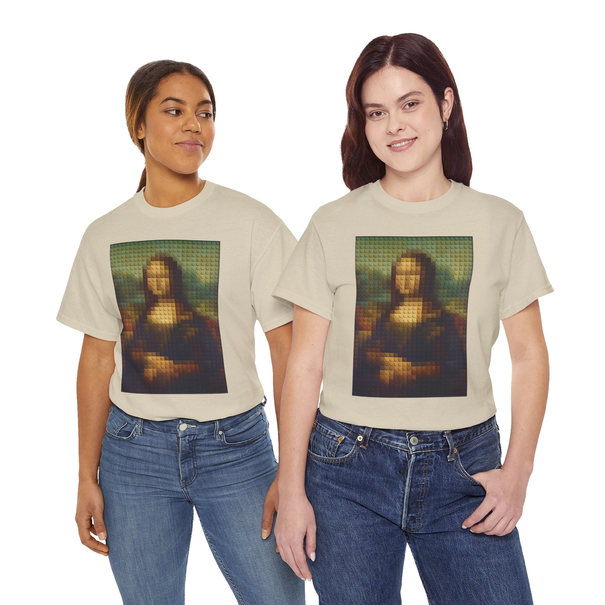 Pixelated Mona Lisa - T‑Shirt