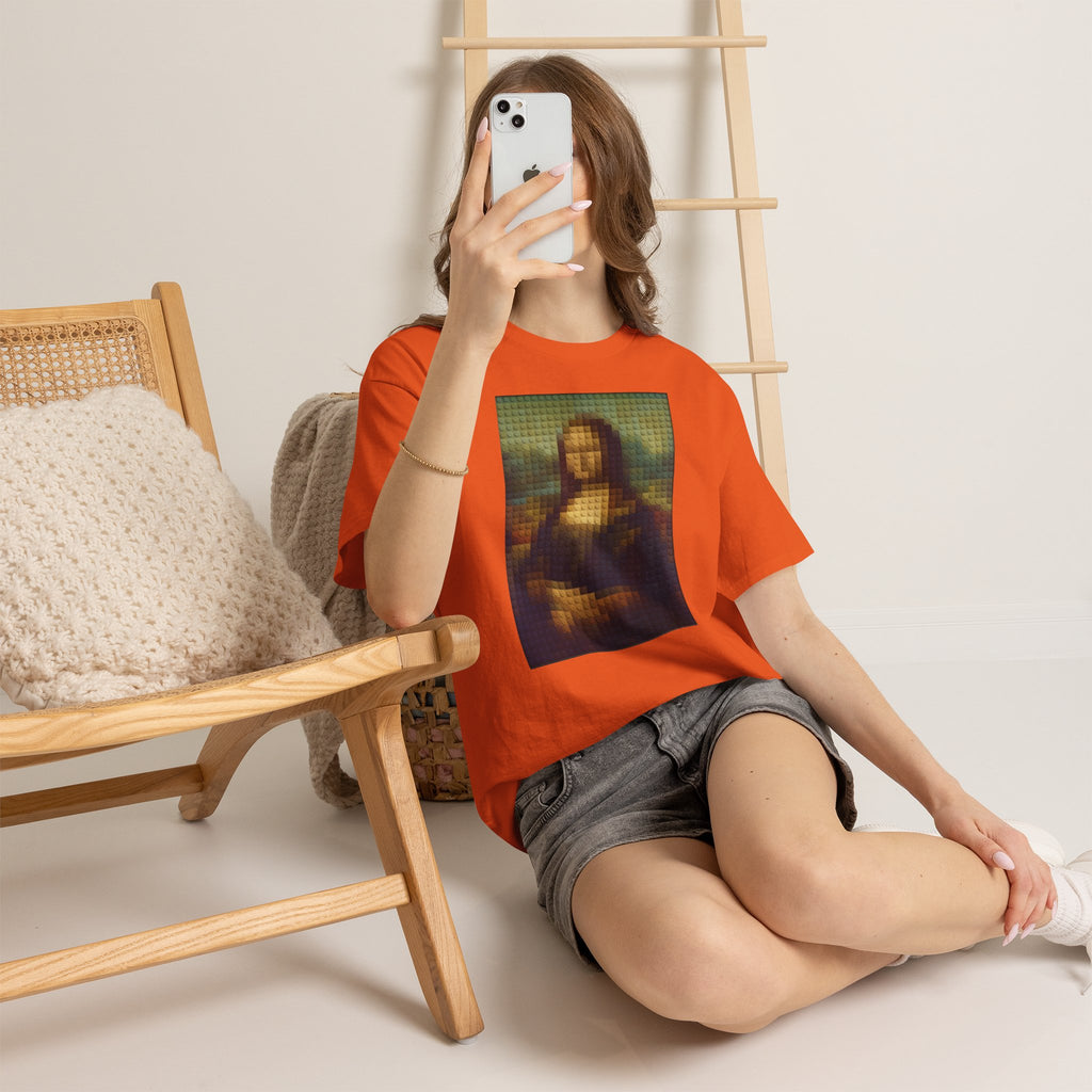 Pixelated Mona Lisa - T‑Shirt