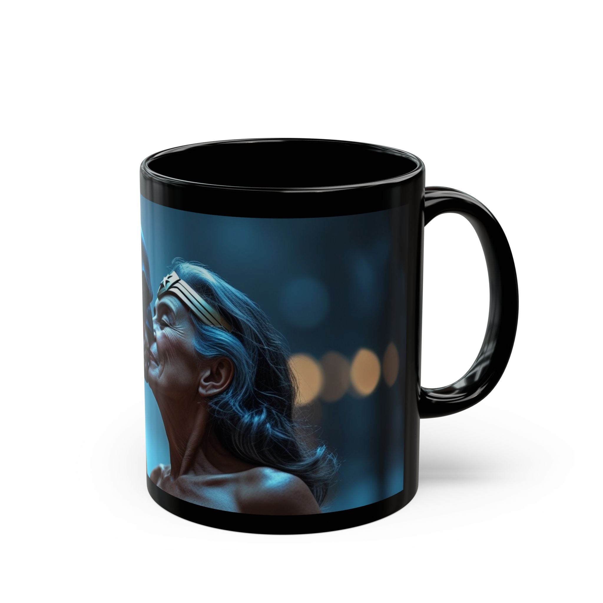 Romantic Batman & Wonder Woman Kiss — Coffee Cup