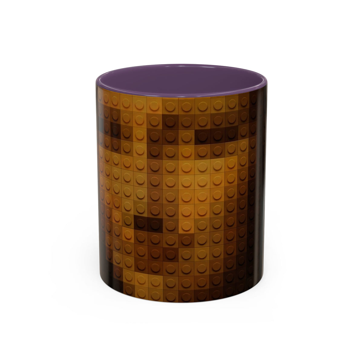 Lego Brick Portrait Mug in Purple – brick mosaic portrait pop art mug