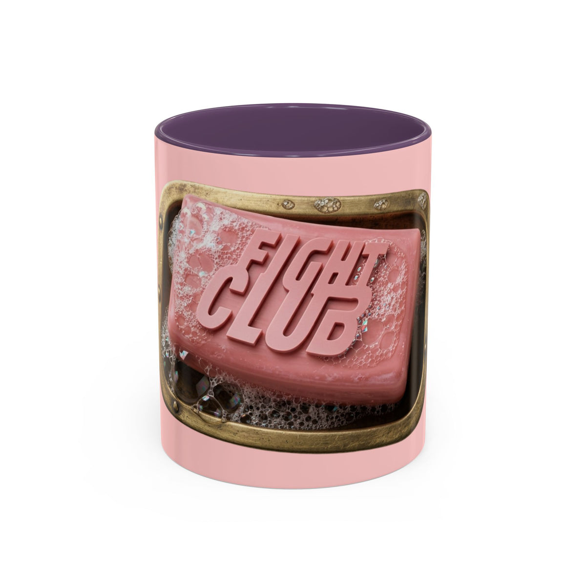 Fight Club Soap Bar Mug in Purple – Fight Club pink soap bar cult film mug