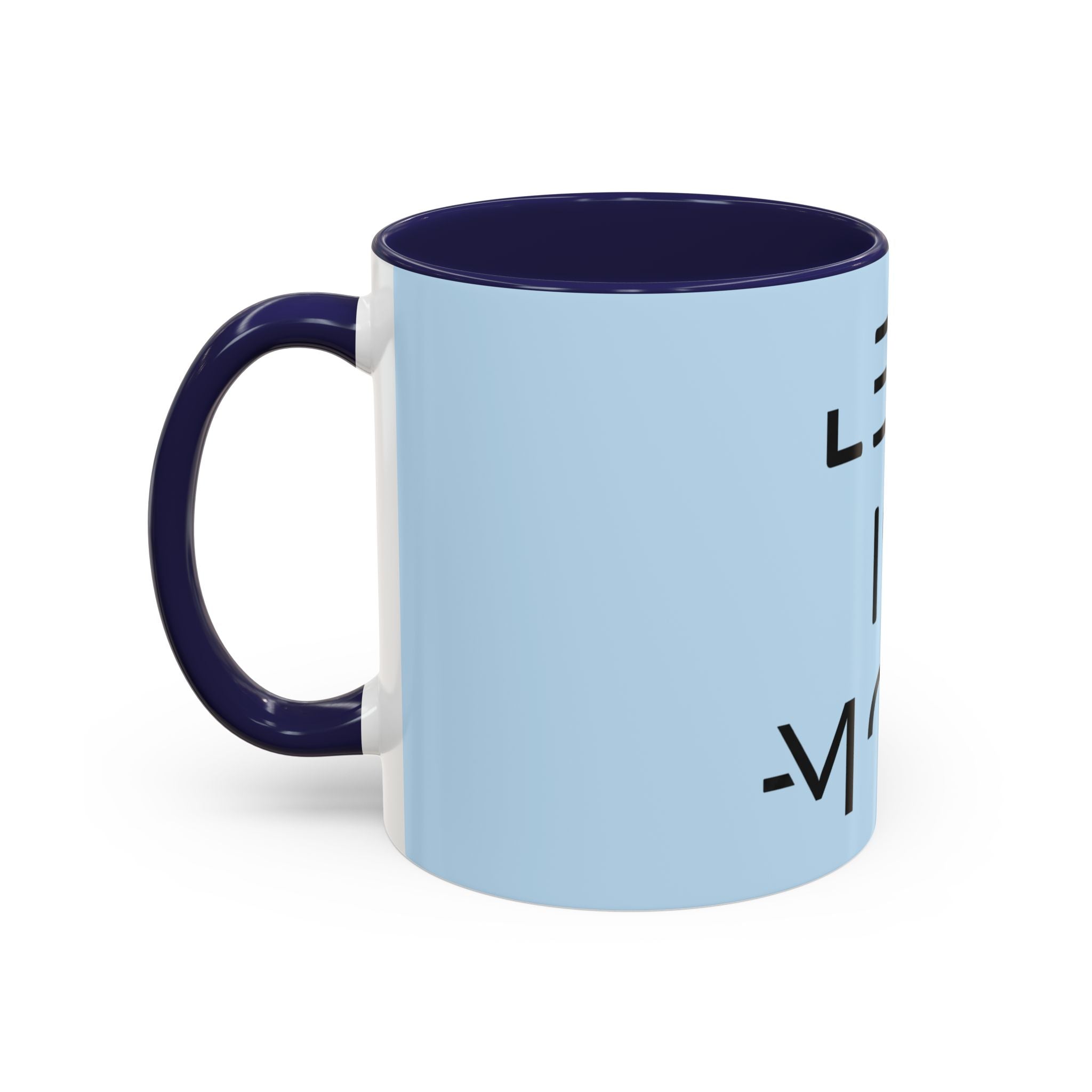 Less Is More Minimalist Accent Coffee Mug — Blue 11/15oz