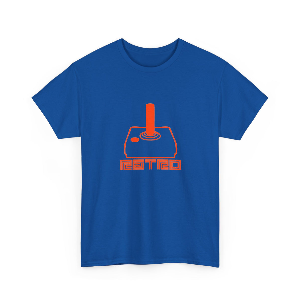 Retro Arcade Joystick T-Shirt in Royal – nostalgic gaming graphic tee