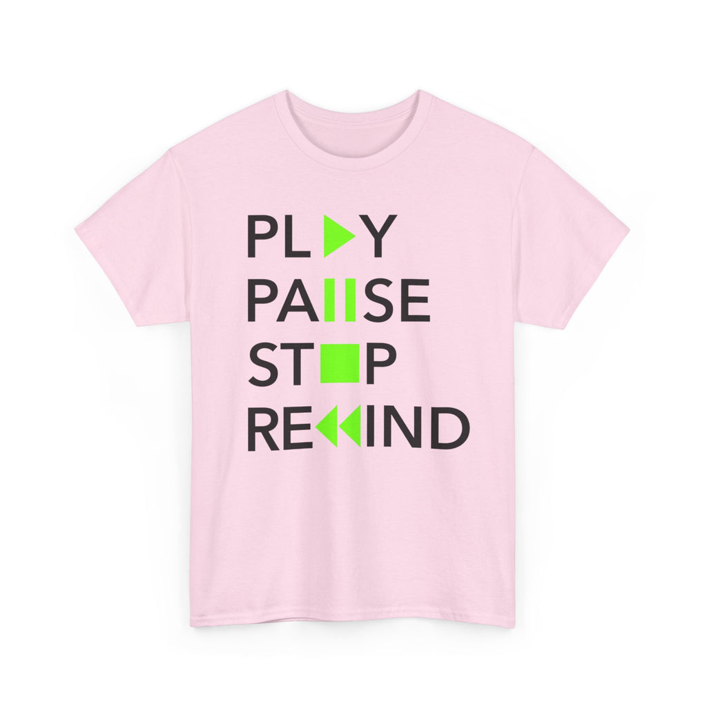 Play Pause Stop Rewind T-Shirt – Music Lover Graphic Tee