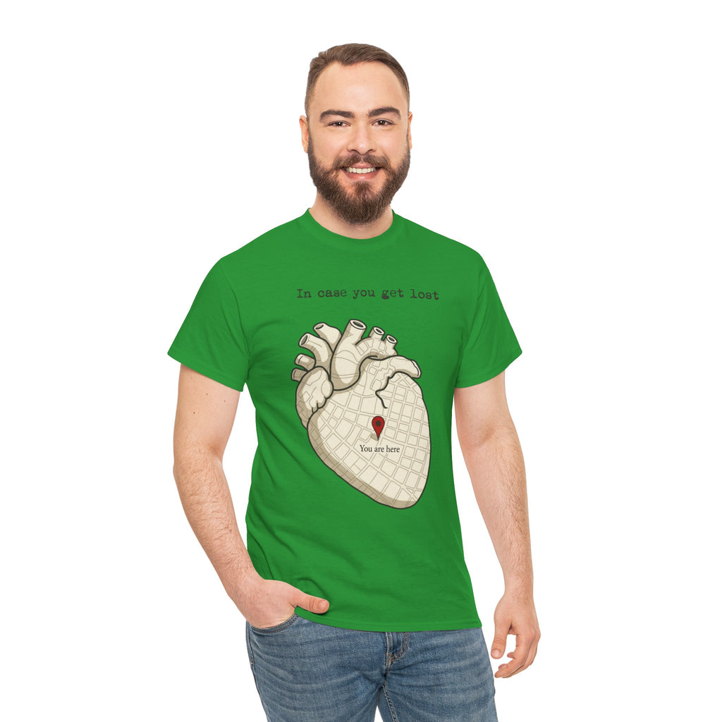 “In case you get lost” Heart Map — T-Shirt