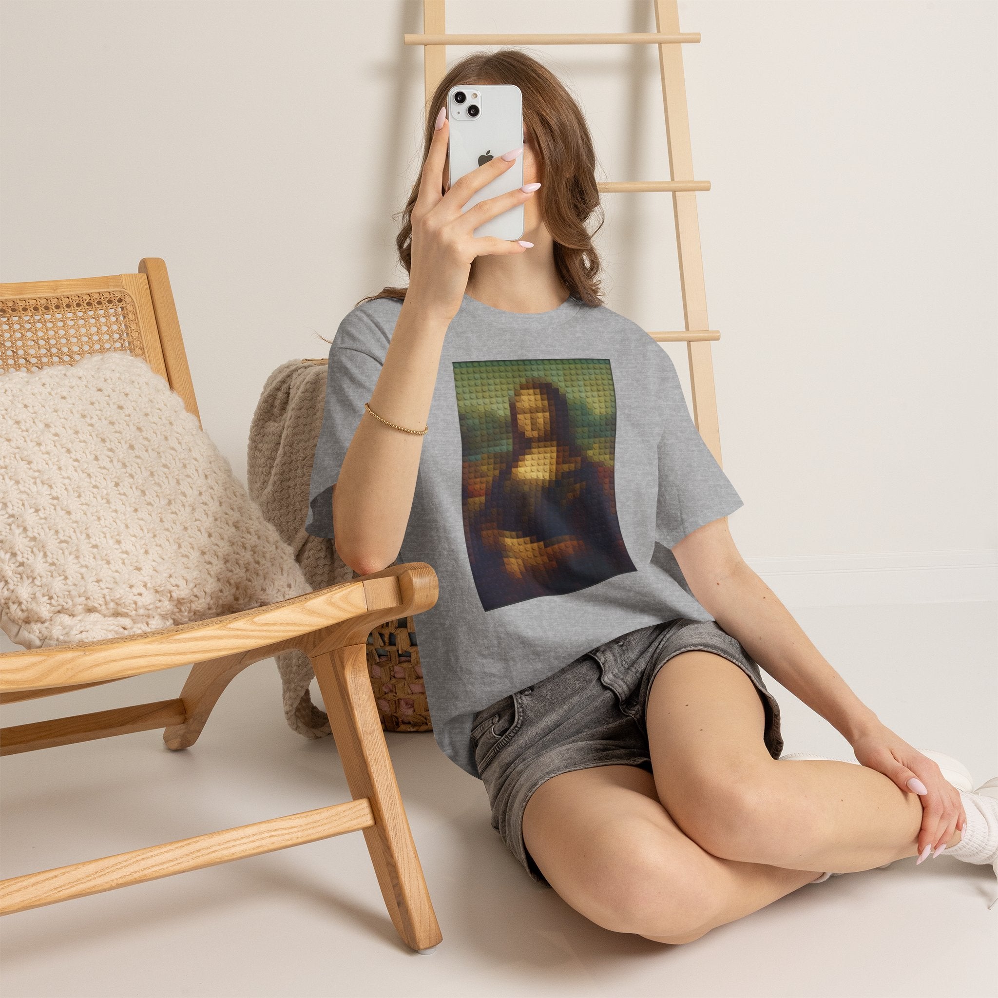 Pixelated Mona Lisa - T‑Shirt