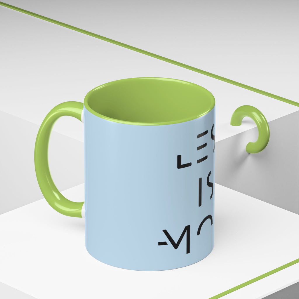Less Is More Minimalist Accent Coffee Mug — Blue 11/15oz