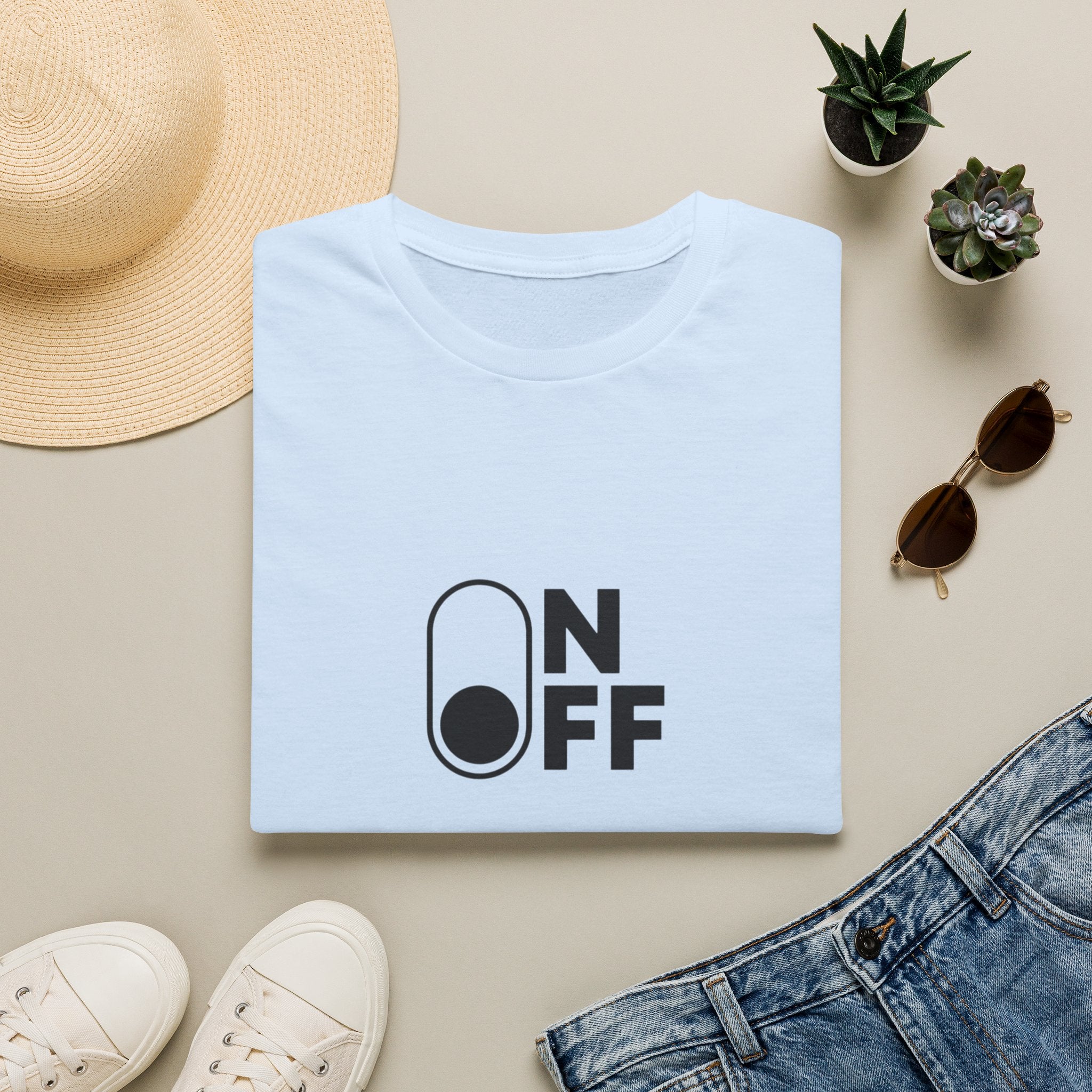 T-Shirt "On/Off" Minimalist Switch Graphic Tee