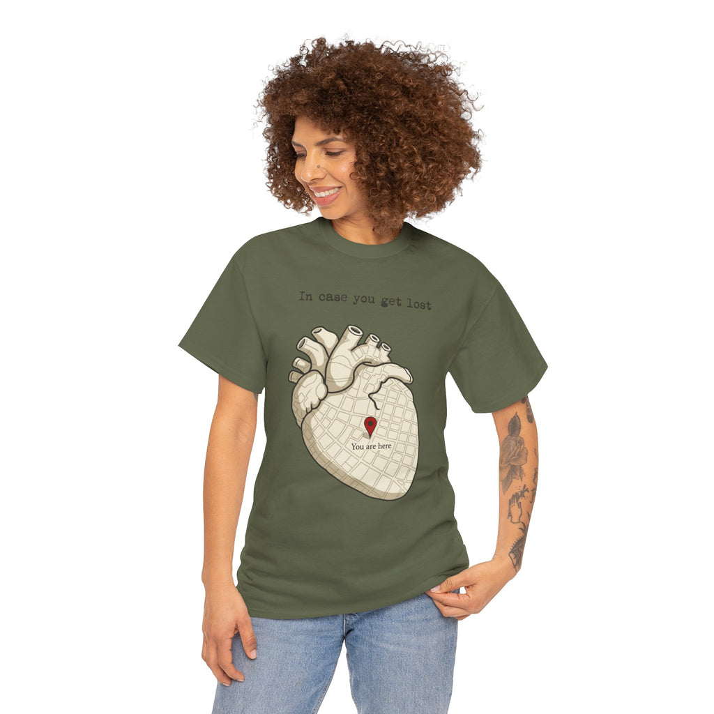 “In case you get lost” Heart Map — T-Shirt
