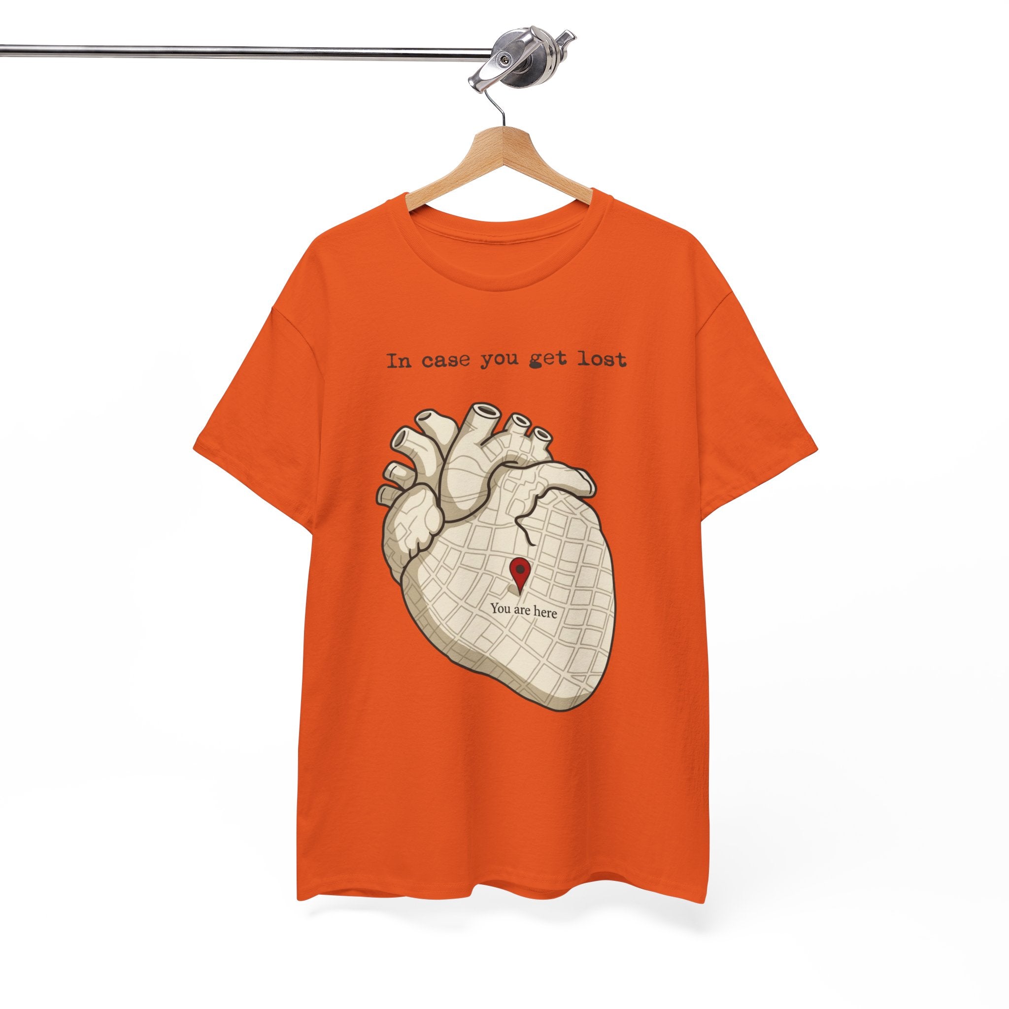 “In case you get lost” Heart Map — T-Shirt
