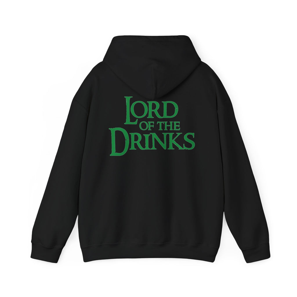 Lord of the Drinks Hoodie – funny movie parody graphic sweatshirt.