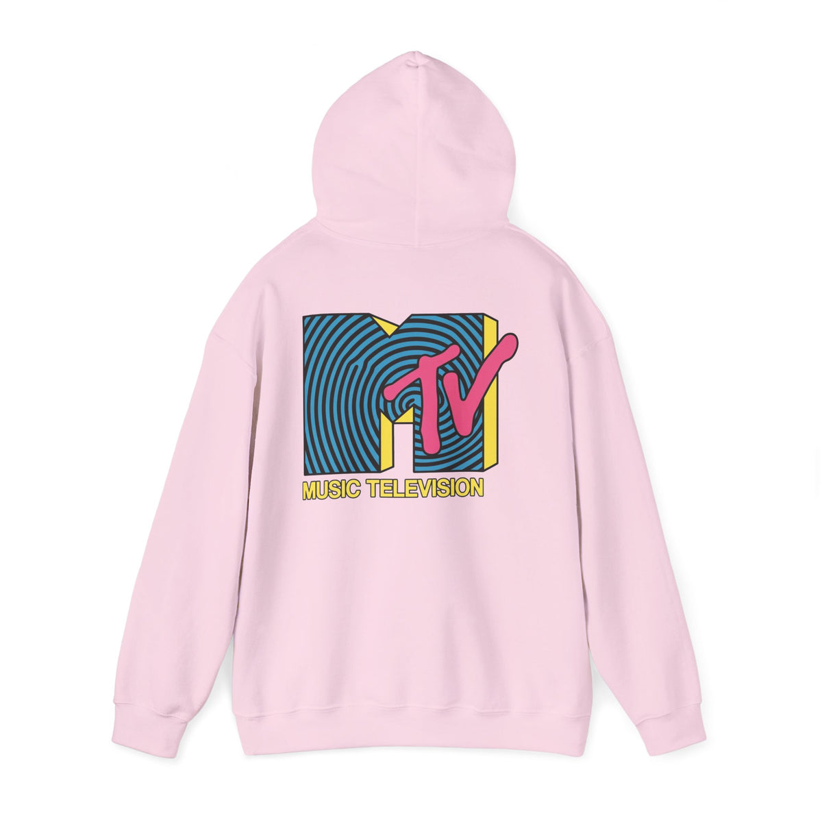 MTV Retro Logo Hoodie – 90s music culture sweatshirt.