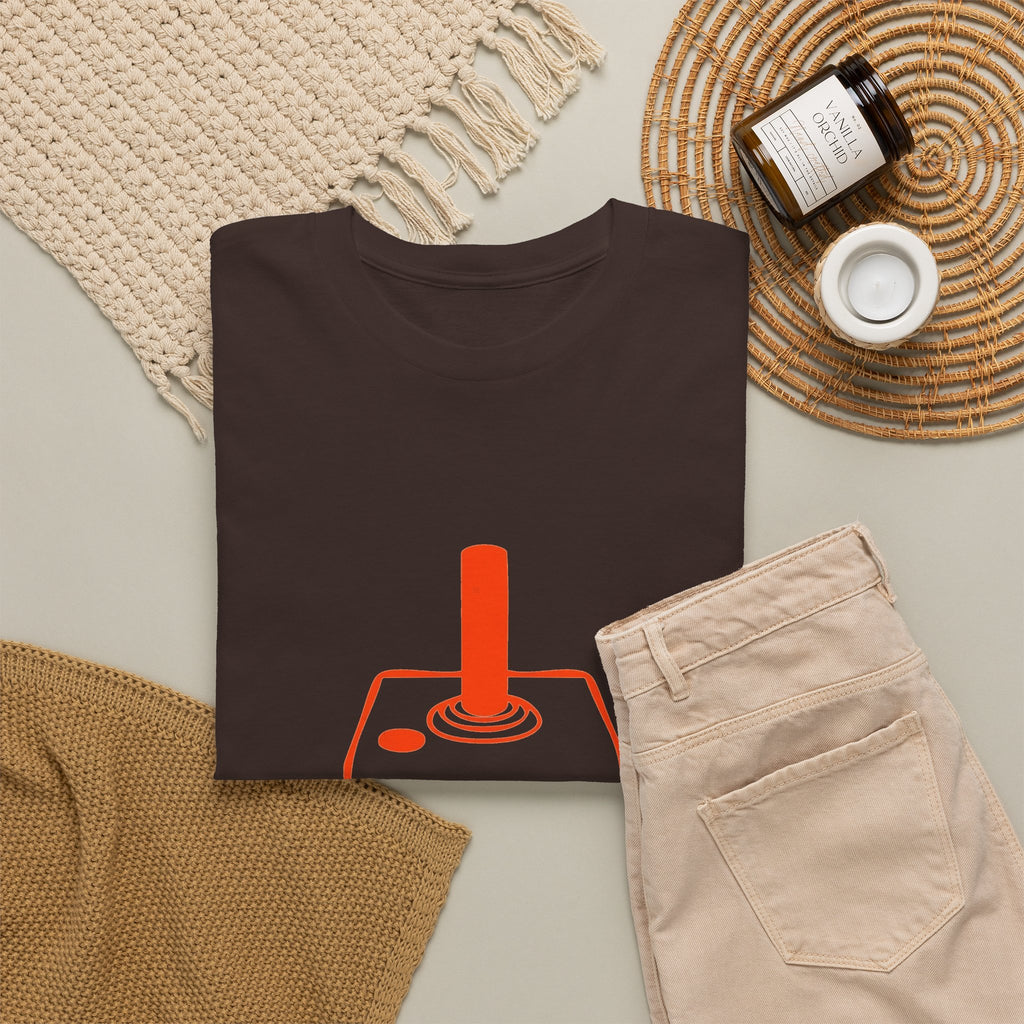Retro Arcade Joystick T-Shirt – nostalgic gaming graphic tee, design detail 8