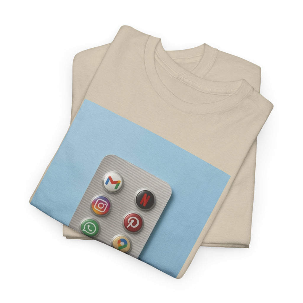 Social Media Pills T-Shirt – Funny Tech Satire Graphic Tee
