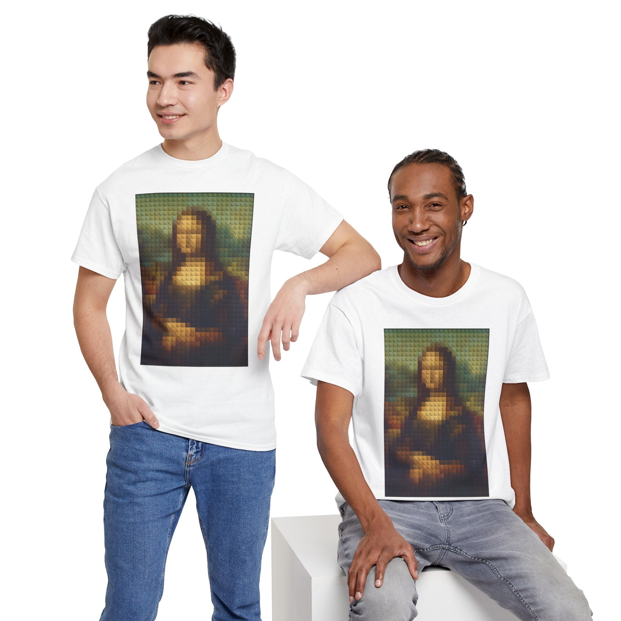 Pixelated Mona Lisa - T‑Shirt