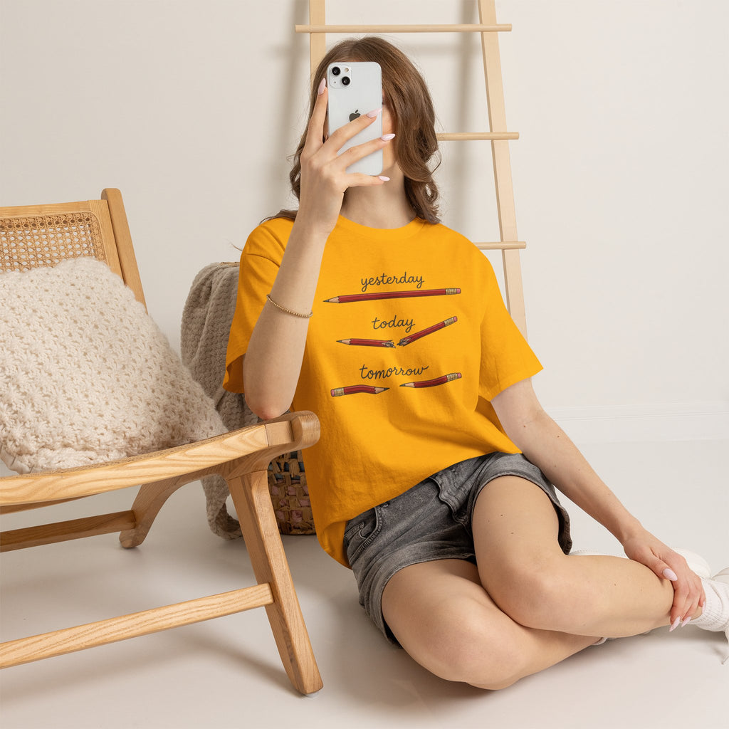 "yesterday, today, tomorrow" — Tshirt