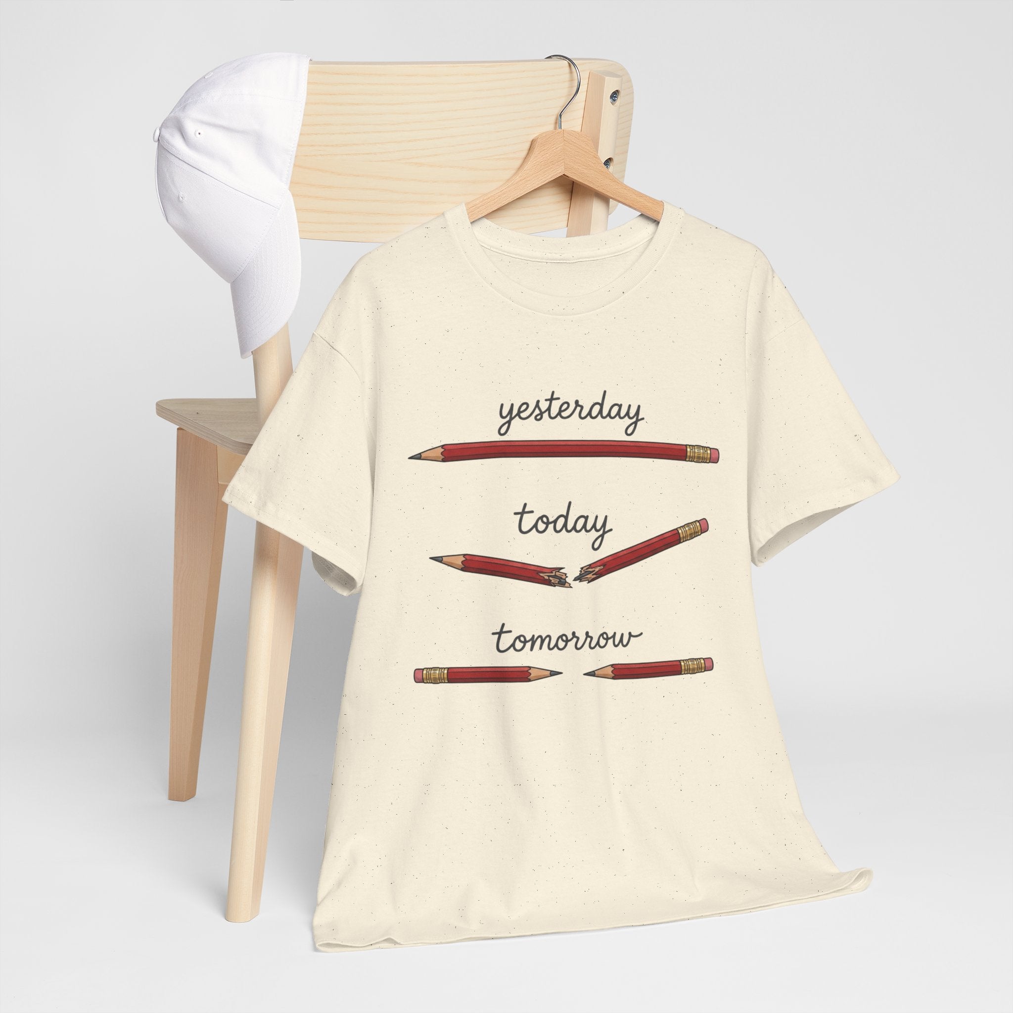 "yesterday, today, tomorrow" — Tshirt