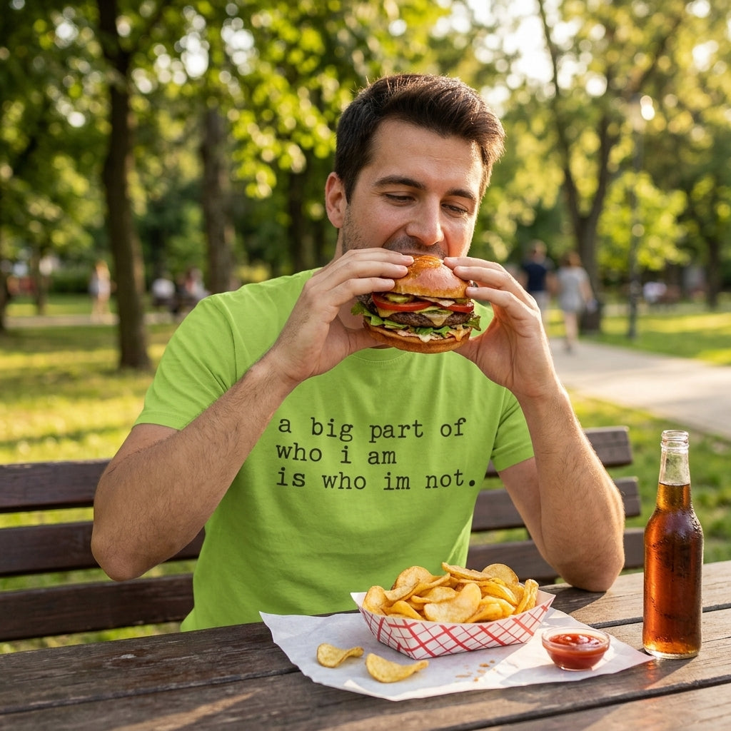 "a big part of who I am is who I’m not" — T-Shirt