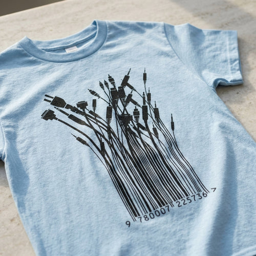 Barcode Wildflowers T-Shirt – Nature Art Graphic Tee