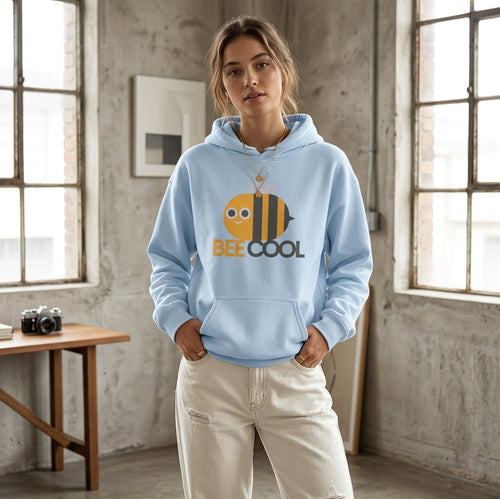 Bee Cool Hoodie – cute bee graphic sweatshirt.