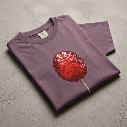 Brain Lollipop T-Shirt – Surreal Pop Art Graphic Tee
