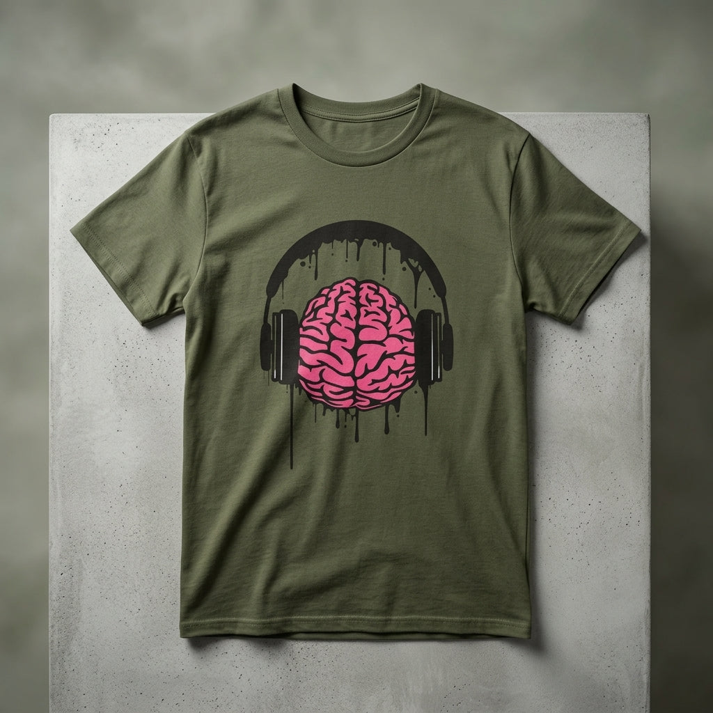 Music Lover Dripping Brain — T-Shirt