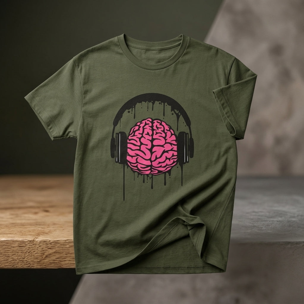 Music Lover Dripping Brain — T-Shirt