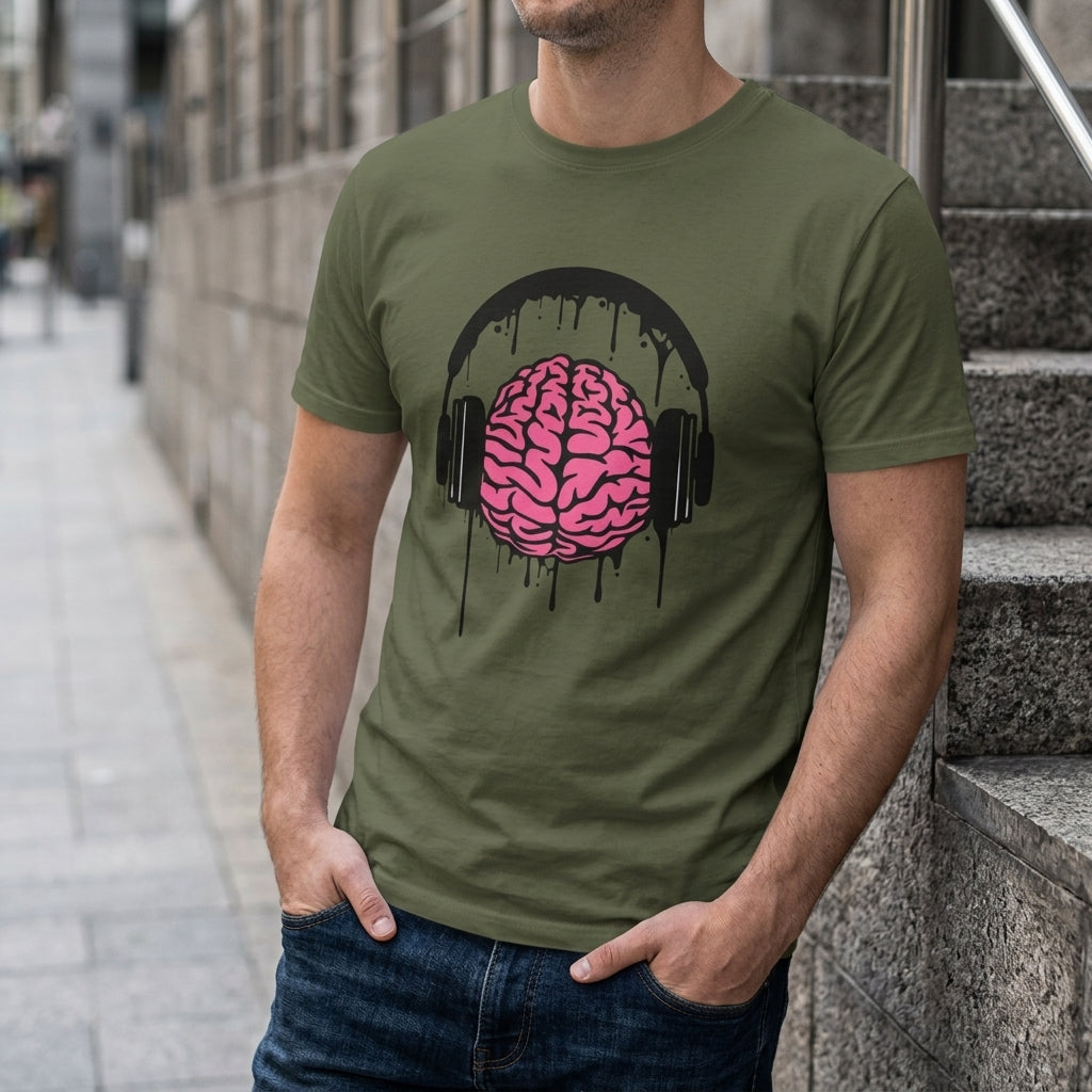 Music Lover Dripping Brain — T-Shirt