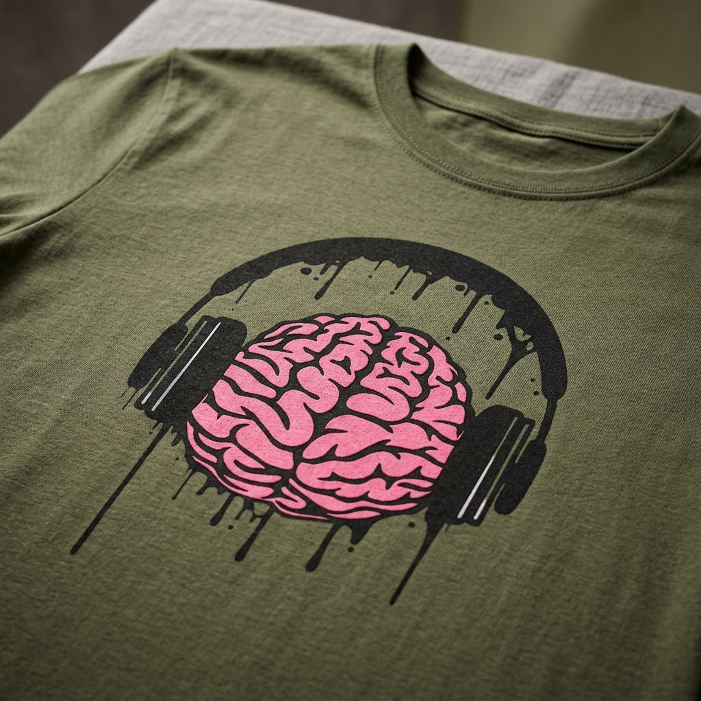 Music Lover Dripping Brain — T-Shirt