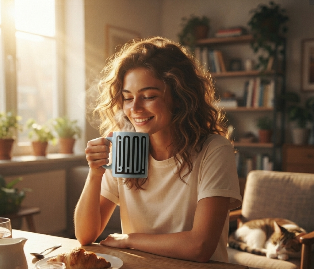 Good Bad Coffee Mug – Conceptual Art Ceramic Mug
