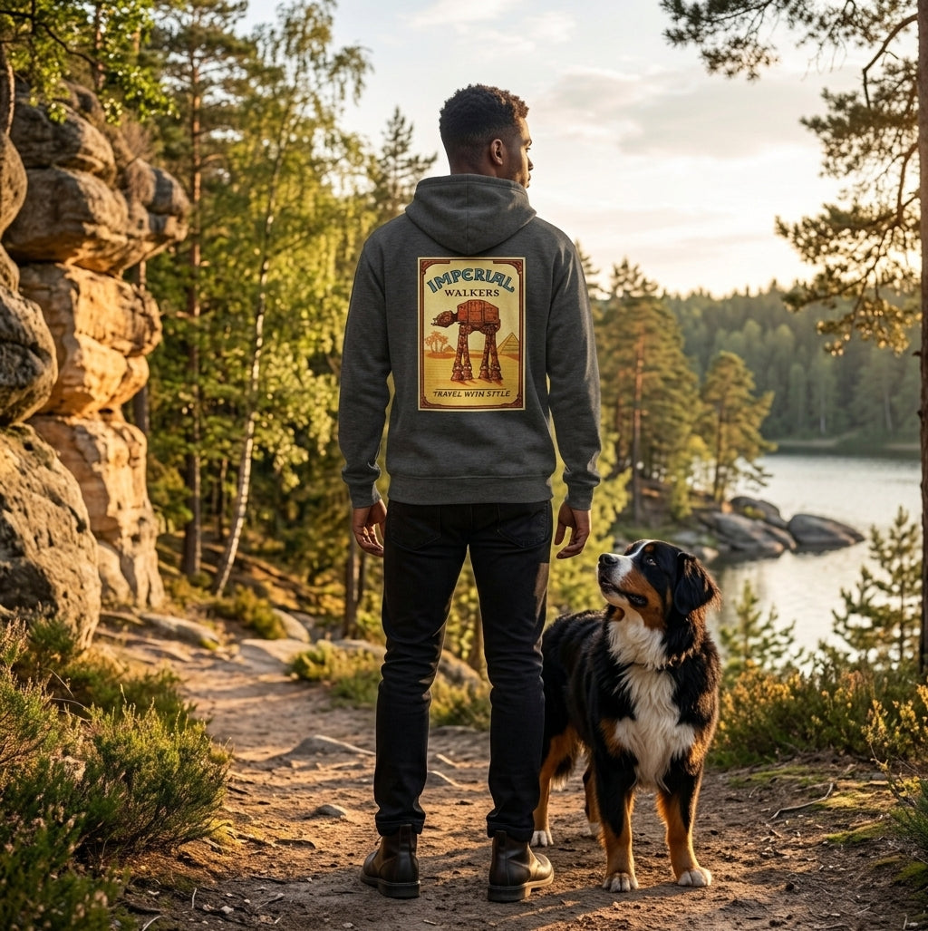 Star Wars Imperial Walker Hoodie – camel vintage pack sweatshirt.