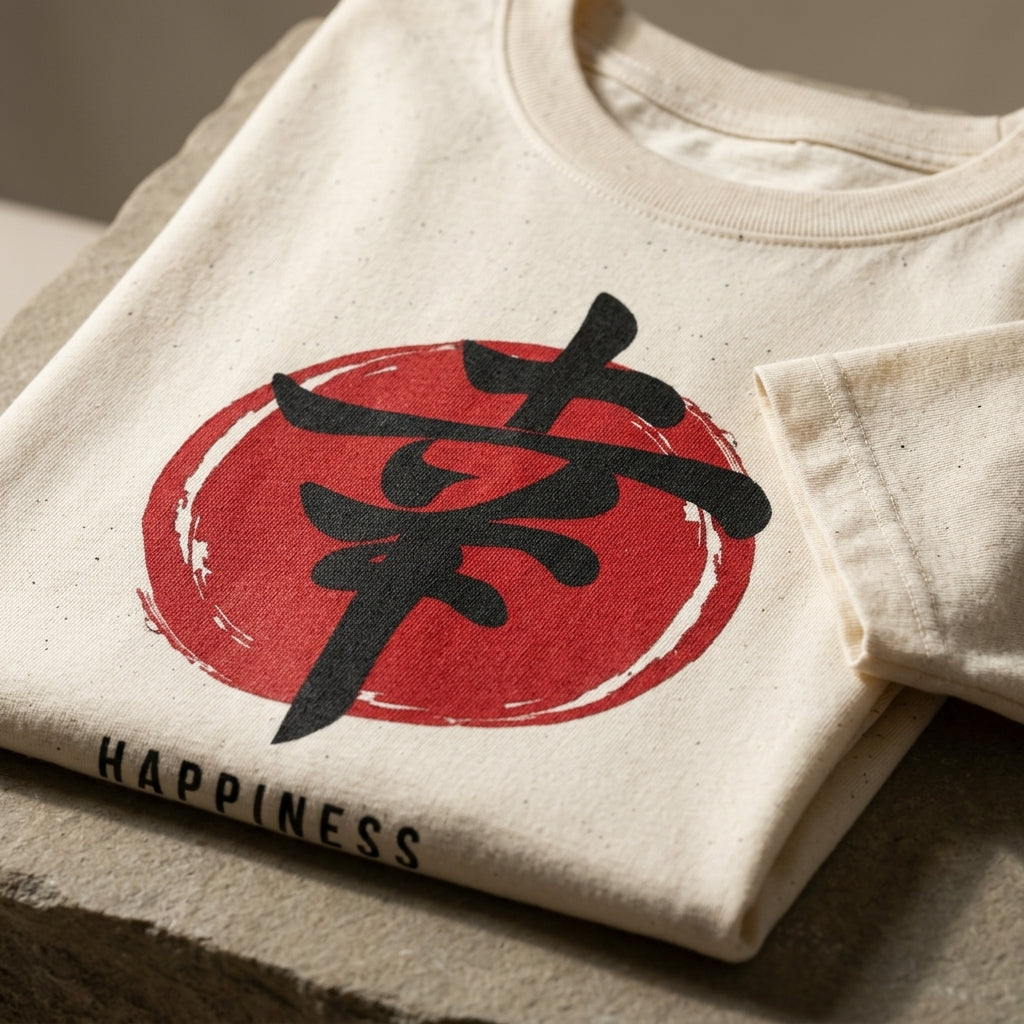 Happiness Kanji — T‑Shirt