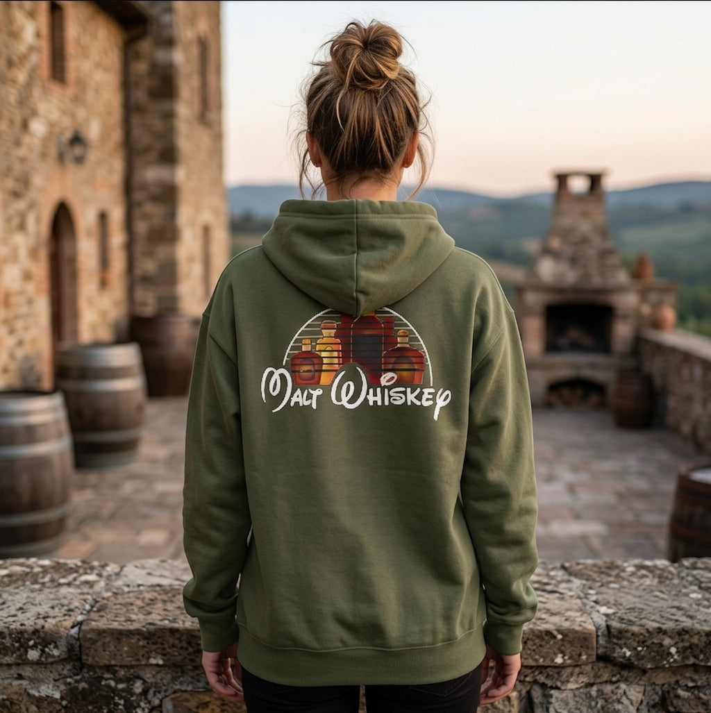 Malt Whiskey Hoodie – funny logo graphic sweatshirt.
