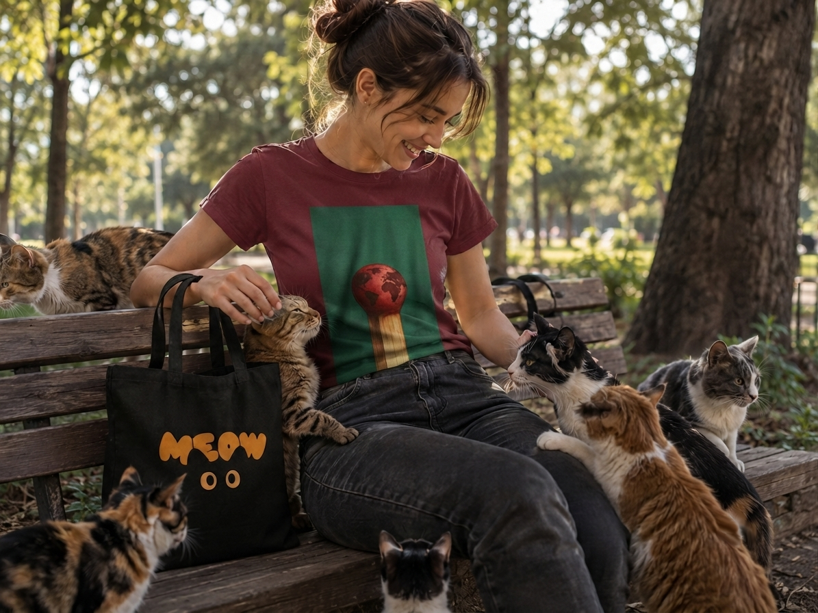 Meow Canvas Tote Bag – Funny Cat Grocery Bag