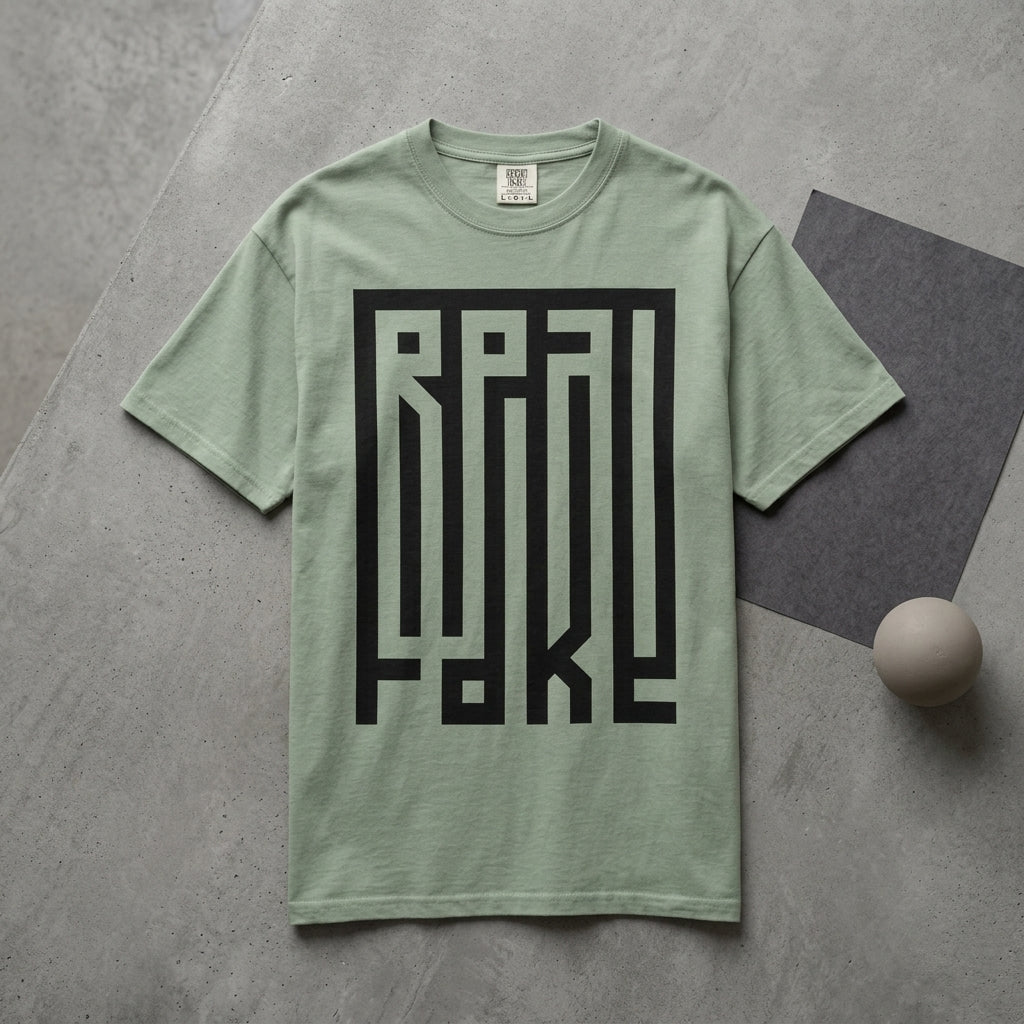 'Real/Fake' — T-Shirt