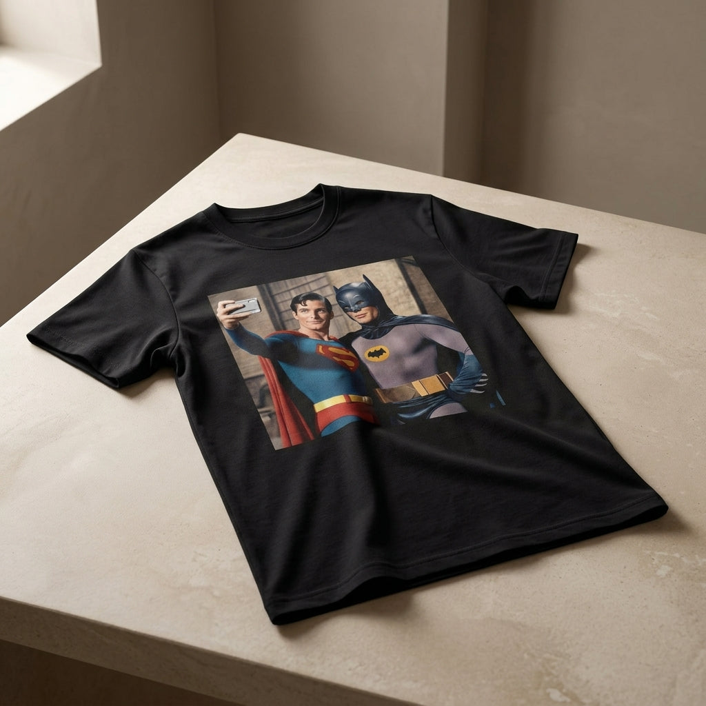 Retro Superhero Selfie - T shirt